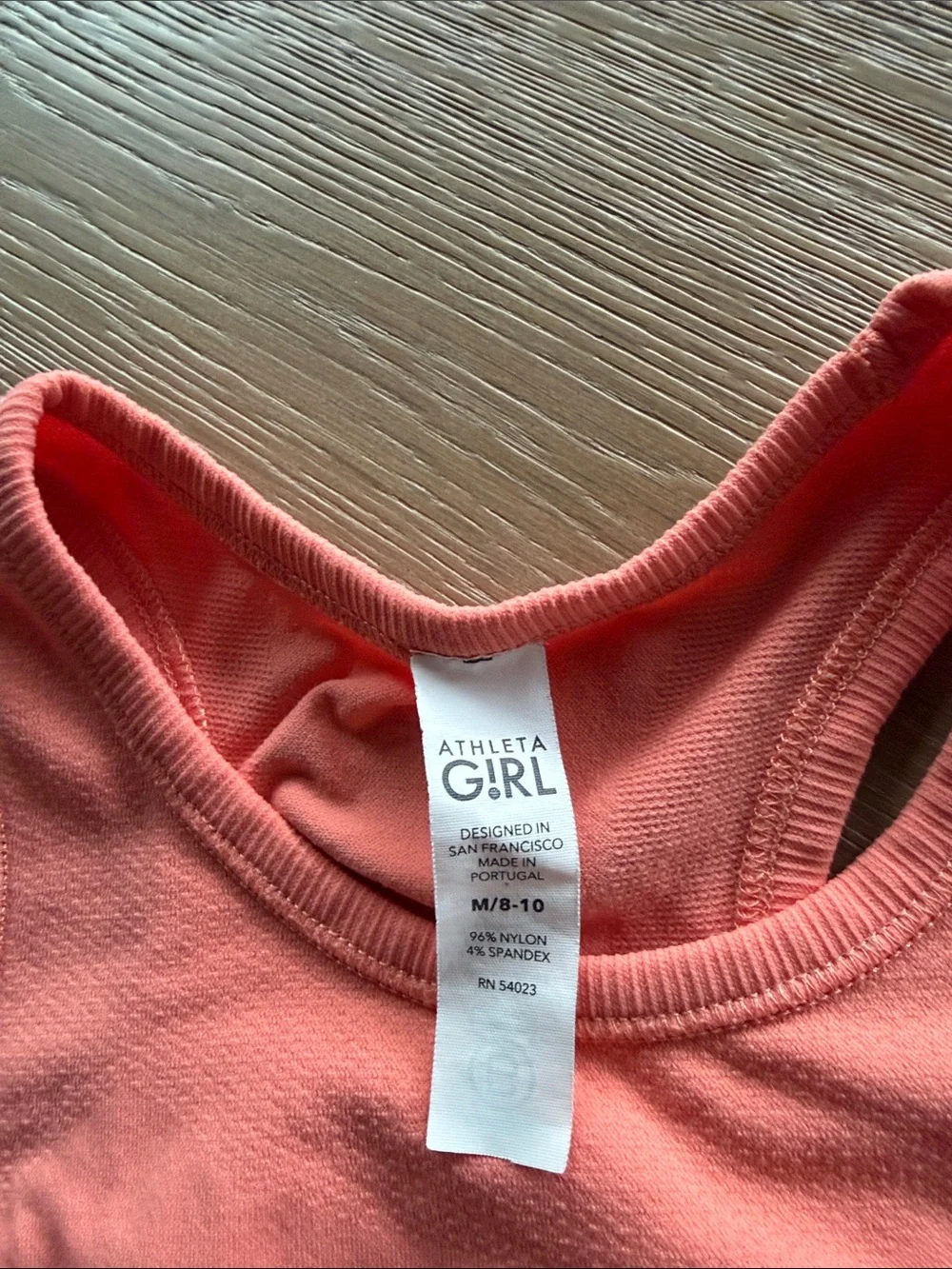 Athleta Girl PowerUp Seamless -Coral/Melon Tank Top for Kids